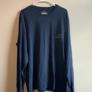 Vineyard Vines navy blue long sleeve shirt